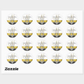 Sticker Mariage damassé Jaune (Feuille)