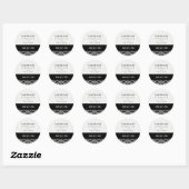 Sticker Mariage damassé noir et blanc (Feuille)