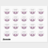 Sticker Mariage damassé Plum (Feuille)