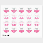 Sticker Mariage damassé rose chaud (Feuille)