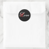 Sticker Mariage d'amour blanc, noir, rouge (Sac)