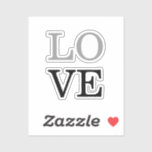 Sticker Mariage d'amour de script noir gris<br><div class="desc">Vous pouvez facilement changer les polices et les couleurs. Vous pouvez également ajouter votre logo et l'image arrière - plan comme vous le souhaitez.</div>