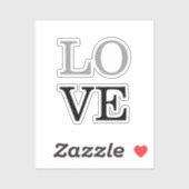 Sticker Mariage d'amour de script noir gris (Feuille)