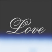 Sticker Mariage d'amour noir bleu sophistiqué (Recto)