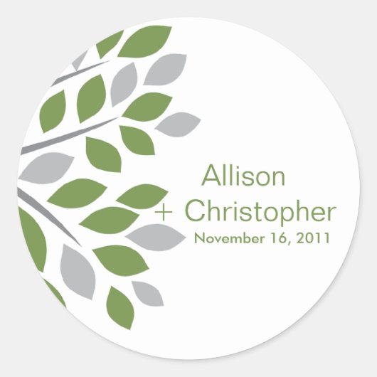 Sticker Mariage d'arbre vert d'automne (Devant)