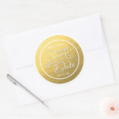 Sticker Mariage DATE SAUVEGARDE D'huile blanche et (Enveloppe)