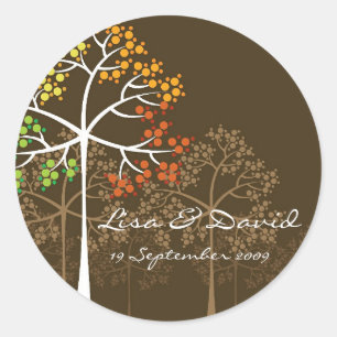 Sticker Mariage d'automne moderne d'automne