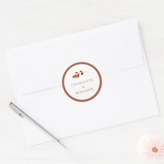 Sticker Mariage d'automne simple (Enveloppe)