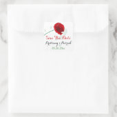 Sticker Mariage de 1,5 po 2 | Red Poppy | Noir, Ve (Sac)