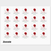 Sticker Mariage de 1,5 po 3 | Red Poppy | Noir, Ve (Feuille)