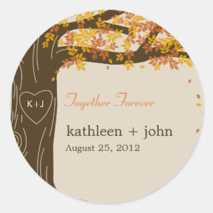 Sticker Mariage de automne en chêne Favoriser