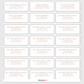 Sticker Mariage de automne en terre cuite invités Étiquett (Feuille)