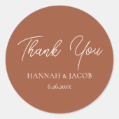 Sticker Mariage de automne en terre cuite Merci Fa (Devant)