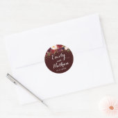 Sticker Mariage de automne Floral Gold Confetti Bo (Enveloppe)