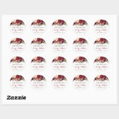 Sticker Mariage de automne rouge de Bourgogne (Feuille)