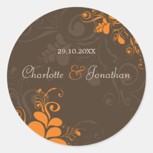 Sticker Mariage de automne Rustic Deco Feuilles
