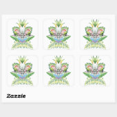 Sticker Mariage de bienvenue Oiseaux du Paradis (Feuille)