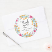 Sticker Mariage de bordure florale Aquarelle (Enveloppe)