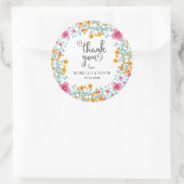 Sticker Mariage de bordure florale Aquarelle (Sac)