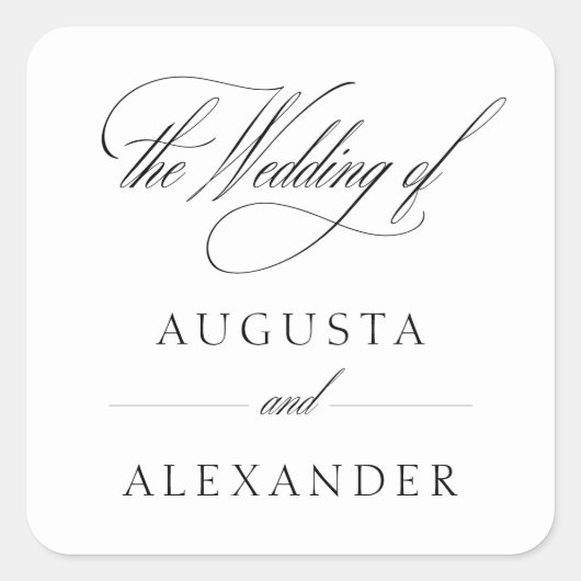 Sticker Mariage de calligraphie blanc (Devant)