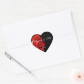 Sticker Mariage de coeur personnalisé Red Rose (Enveloppe)