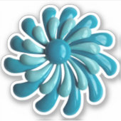 Sticker Mariage de décoration Fou MOD Blue Daisy (Devant)