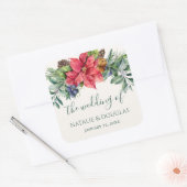 Sticker Mariage de feuillage de Poinsettia (Enveloppe)