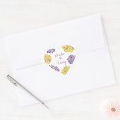 Sticker Mariage de fleurs de dahlia violet et jaun (Enveloppe)