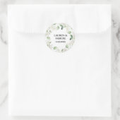 Sticker Mariage de fleurs de verdure aquarelle (Sac)