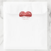 Sticker Mariage de flocons rouges et blancs (Sac)