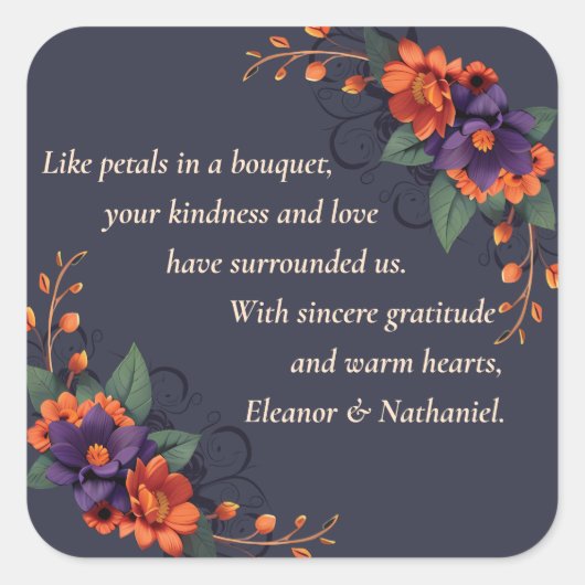 Sticker Mariage de Gratitude Gothique Élégant (Devant)