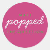 Sticker Mariage de la Bachelorette Question (Devant)