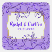 Sticker Mariage de la branche de curling (Devant)