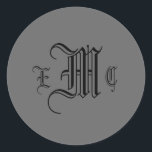 Sticker Mariage de la chambre de mariée Monogramme<br><div class="desc">Sticker Mariage de la chambre de mariée Monogrammes Initiales</div>