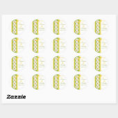 Sticker Mariage de la marguerite jaune vert (Feuille)