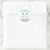 Sticker Mariage de mariage Favor Cute Penguin (Sac)