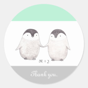 Sticker Mariage de mariage Favor Cute Penguin