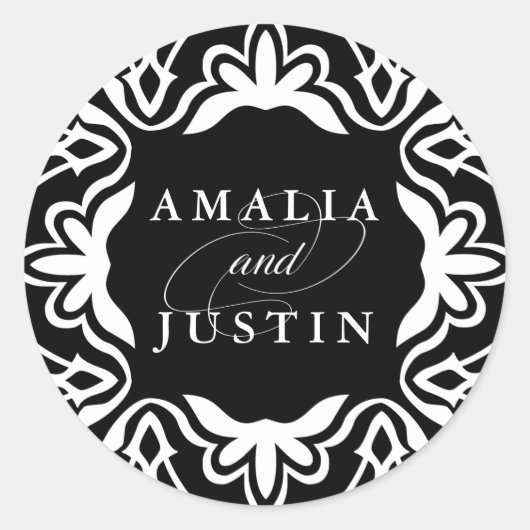 Sticker Mariage de Marrakech | Noir (Devant)