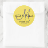 Sticker Mariage de Merci jaune (Sac)