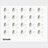 Sticker Mariage de Merci vert et feuille d'or (Feuille)