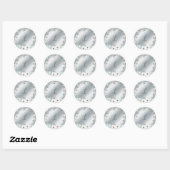 Sticker Mariage de Monogramme Argent (Feuille)