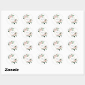 Sticker Mariage de Monogramme blanc flou (Feuille)