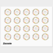 Sticker Mariage de monogramme de fleurs de printem (Feuille)