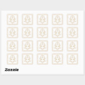 Sticker Mariage de monogramme de poire Gold Parfai (Feuille)