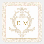 Sticker Mariage de monogramme de poire Gold Parfai (Devant)