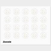 Sticker Mariage de Monogramme d'or botanique (Feuille)