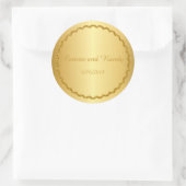 Sticker Mariage de monogramme métallique Gold Foil (Sac)