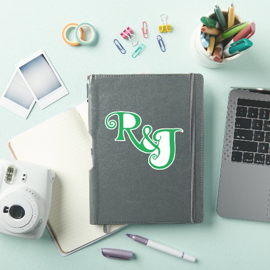 Sticker Mariage de monogramme R&J (Couverture iPad)