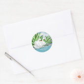 Sticker Mariage de paire de cygne blanc (Enveloppe)