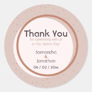 Sticker Mariage de points et cercles beiges